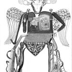 Atomic Angel ink drawing