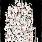 Remnant ink drawing