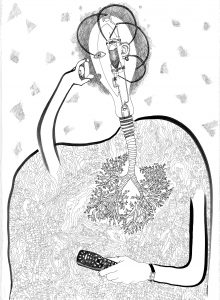 Congestion Ink Drawing