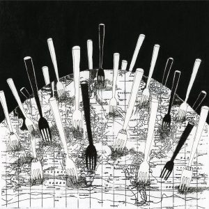 All You Can Eat ink drawing